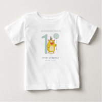 Cute Little Yellow Aqua Monster Any Age Birthday