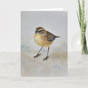 Cute Little Yellow Warbler Bird Art Note Card