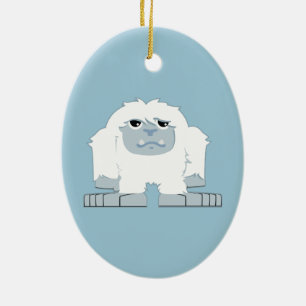 Cute little Yeti Ceramic Ornament