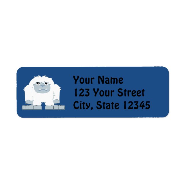 Cute little Yeti Return Address Label (Front)
