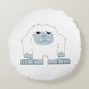 Cute Little Yeti Round Cushion