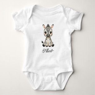 Cute Little Zebra Baby Bodysuit