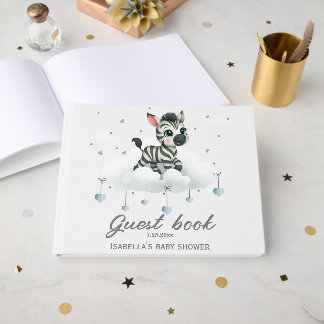 cute little zebra guest book