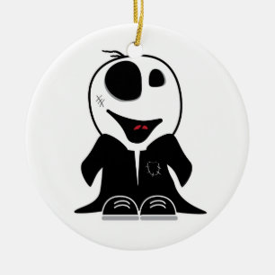 cute little zombie dude original ceramic ornament