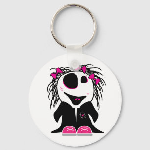 cute little zombie girly key ring