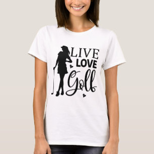 Cute live love golf word art T-Shirt