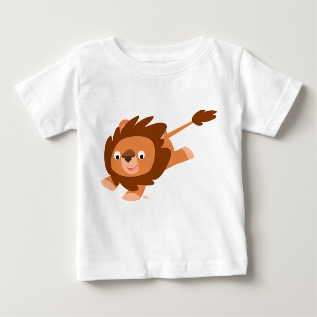Cute Lively Cartoon Lion Baby T-shirt (Front)