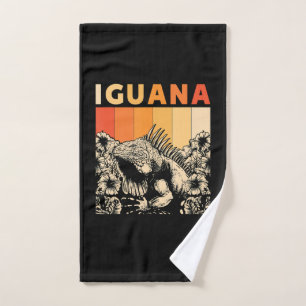 Cute Lizard Iguana Reptil Gift Iguana Hand Towel