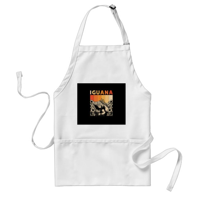 Cute Lizard Iguana Reptil Gift Iguana Standard Apron (Front)