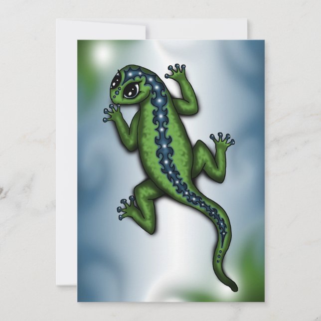 cute Lizard invitation (Front)