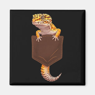 Cute Lizard Reptile Leopard Gecko Cket Funny Men W Magnet