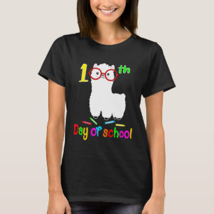 Cute Llama 100 Days Of School Llama Lover Kids Tea T-Shirt