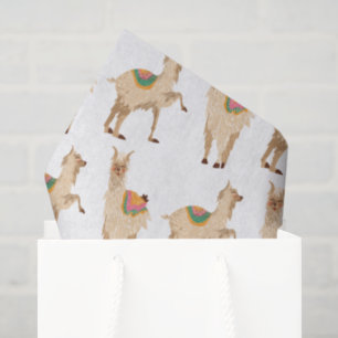 Cute Llama Alpaca Pattern Tissue Paper