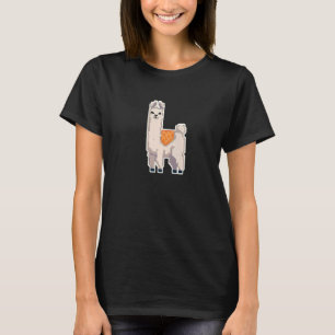 Cute llama alpaca Pixel Retro Gaming Style T-Shirt
