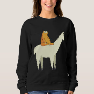 Cute Llama And Sloth Friends Adorable Animals Sweatshirt