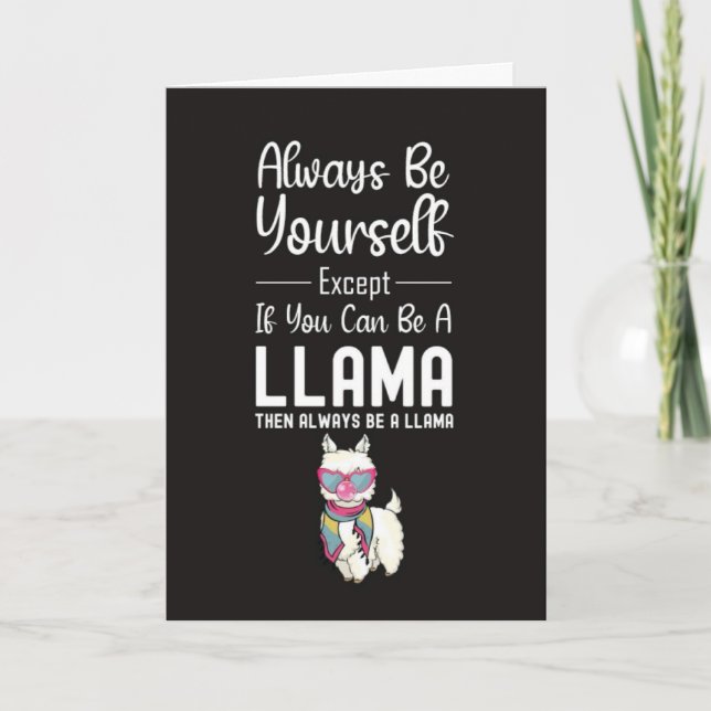 Cute Llama Cards Funny Humor Alpaca Animal (Front)