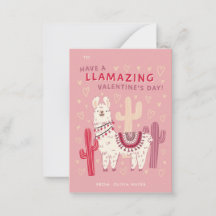 Cute Llama Classroom Valentine's Exchange