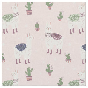 Cute Llama Fabric