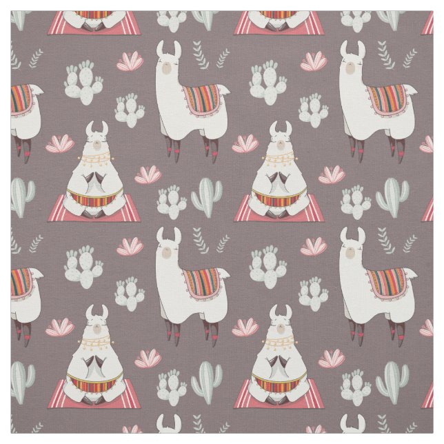 Cute Llama Fabric (Swatch)