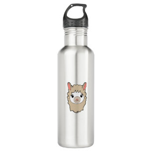 Cute Llama Face Drawing 710 Ml Water Bottle