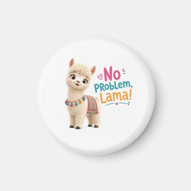 Cute LLama Fridge Magnet (Front)