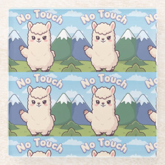 Cute Llama Glass Coaster