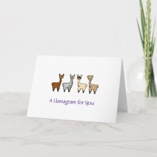 Cute Llama Greeting Card