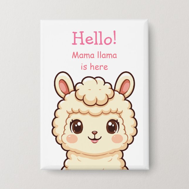 Cute llama illustration design (Front)