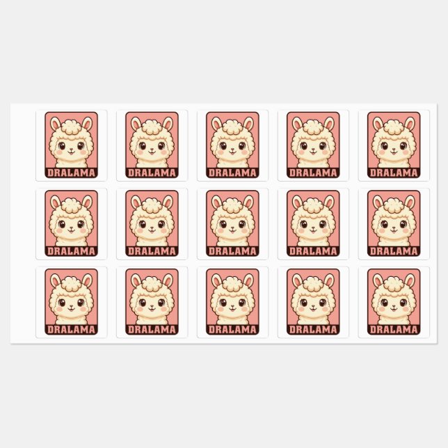 Cute llama illustration design (Sheet)
