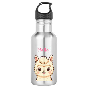 Cute llama illustration design 532 ml water bottle