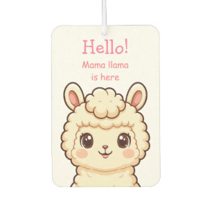 Cute llama illustration design car air freshener