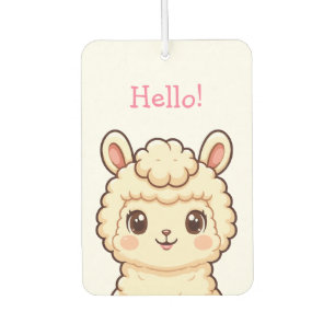 Cute llama illustration design car air freshener