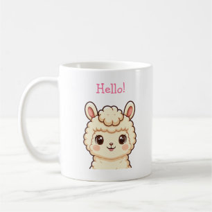Cute llama illustration design coffee mug