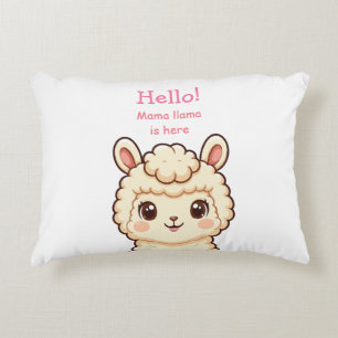 Cute llama illustration design decorative cushion