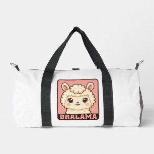 Cute llama illustration design duffle bag