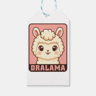 Cute llama illustration design gift tags