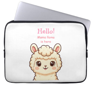 Cute llama illustration design laptop sleeve