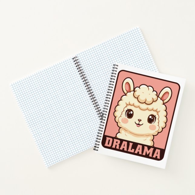Cute llama illustration design notebook (Inside)