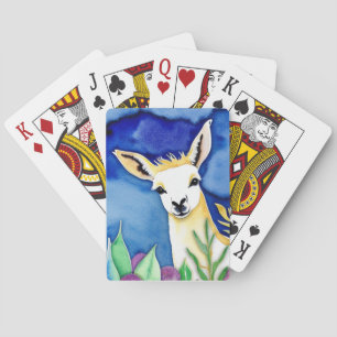 Cute Llama in a garden Playing Cards
