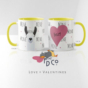 Cute Llama Llove “Mine” Coffee Fiend Teetotaler  Mug