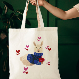 Cute Llama Love Tote Bag