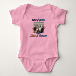 Cute Llama Lover Stay Positive Baby Bodysuit