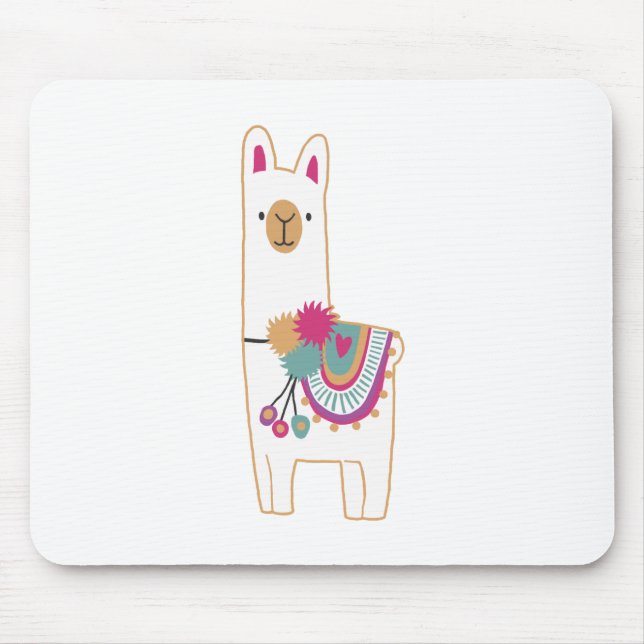 Cute llama mouse pad (Front)