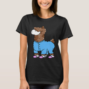 Cute Llama Pajama Funny Pyjama Llama Bedtime T-Shirt
