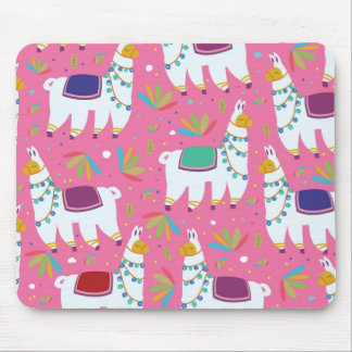 Cute Llama Pattern Mouse Pad