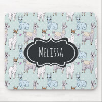 Cute Llama Pattern on Polka Dots