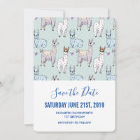 Cute Llama Pattern on Polka Dots