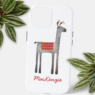 Cute Llama Personalised iPhone 15 Case