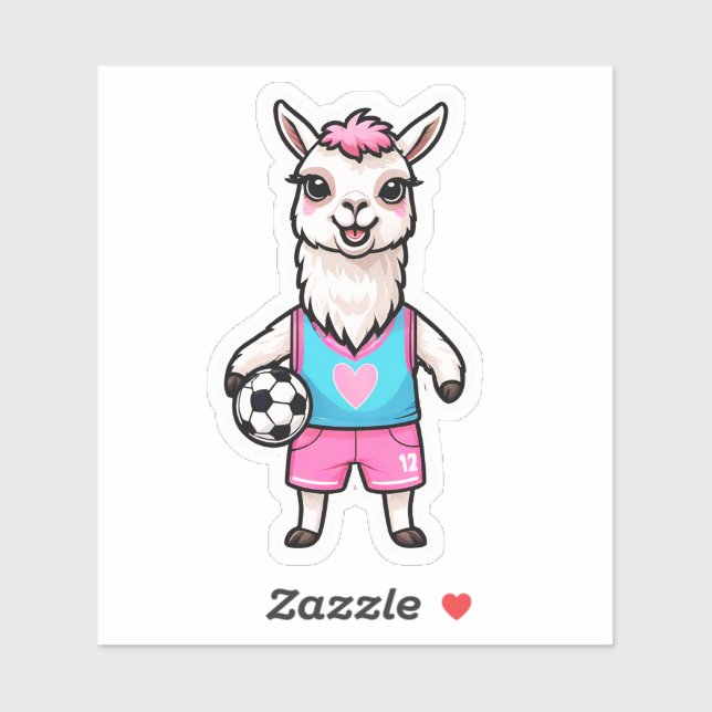 Cute Llama Playing Soccer (Sheet)