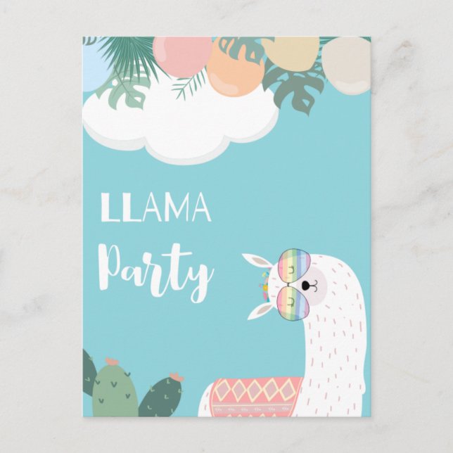 Cute llama postcard (Front)